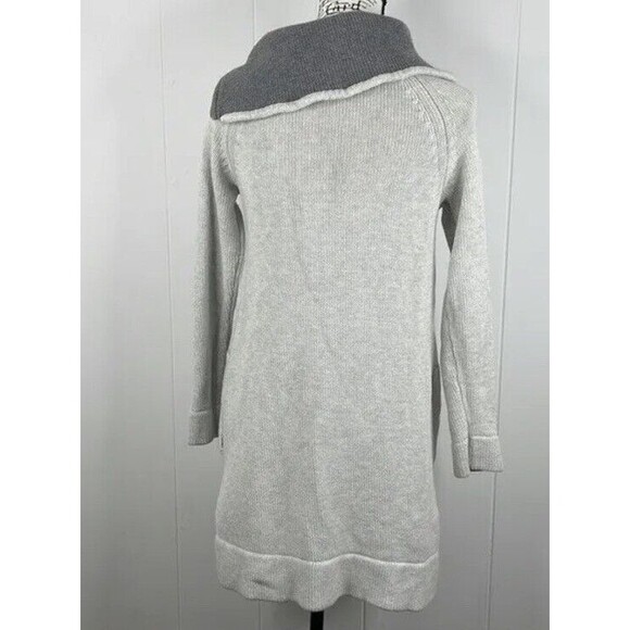 Soft Surroundings Gray Knit Asymmetric Zip Neck Tunic Sweater Woman’s Size P XL - Picture 3 of 8